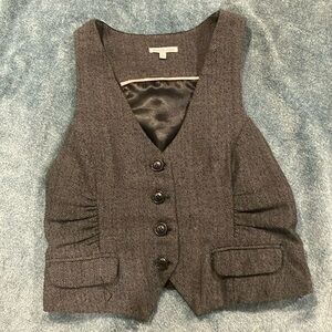 Charlotte Russe herringbone four button fashion cropped vest